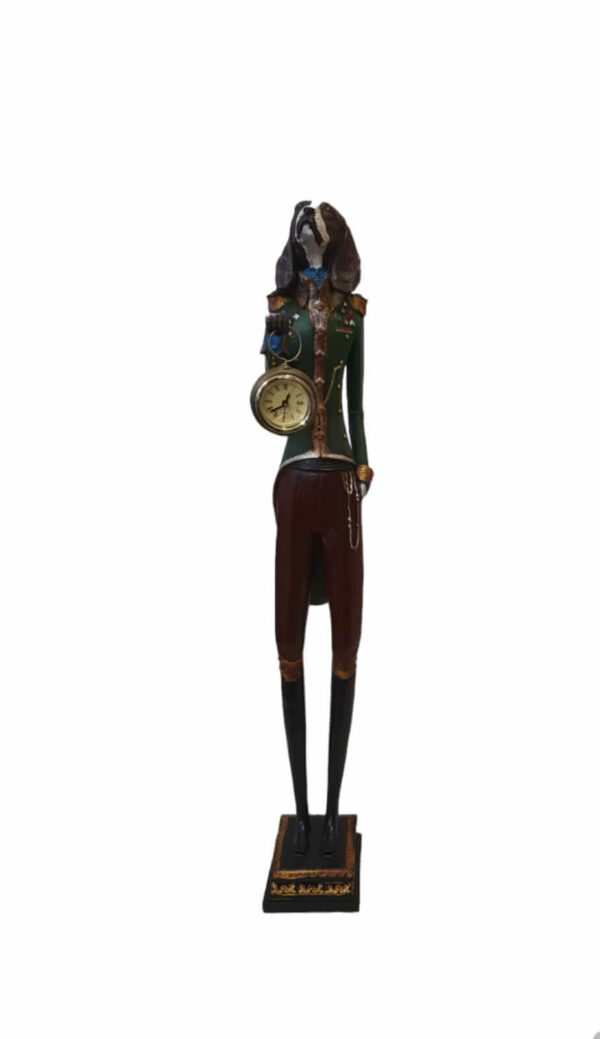 STATUA CANE CON OROLOGIO