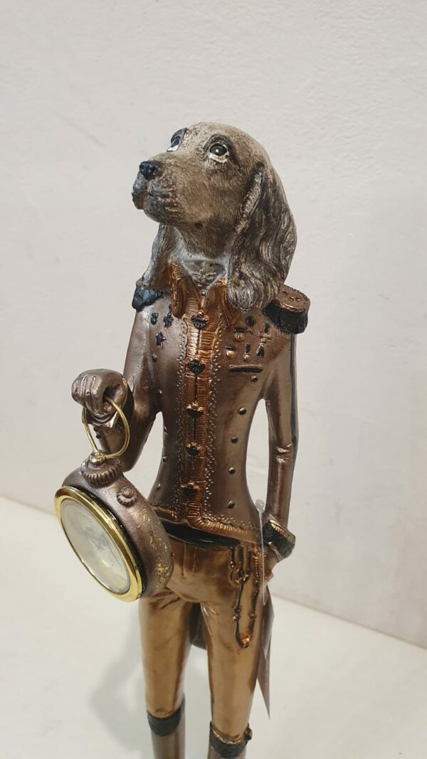 STATUA CANE CON OROLOGIO - immagine 3