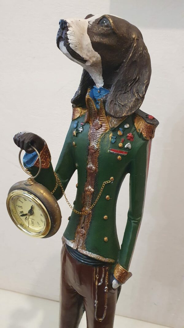 STATUA CANE CON OROLOGIO - immagine 2
